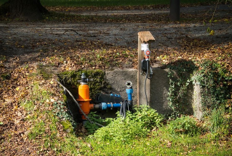 Illustration of septic pump chamber repair