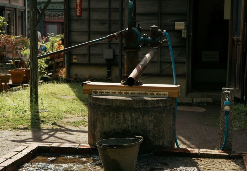 Photo of septic pump chamber repair work
